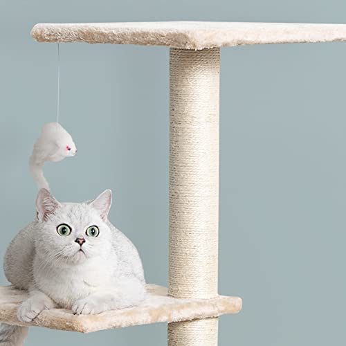 Go Pet Club Cat Tree Beige Color, 51 Inch (Pack of 1) (F32)
