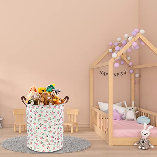 Fxocshe Large Storage Baskets,Mothers Day Gifts,Nursery Laundry Basket For Storage Bin Toy Bins Gift,Collapsible Baby Clothes Laundry Hamper,Toy Organizer,Home Decor(Flower) #TOP4