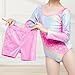 JiAmy Gymnastics Leotards for Girls Cross Back, Long Sleeve Sparkly Dance Biketards with Shorts Ballet Outfit for 9-10 Years Star Colored