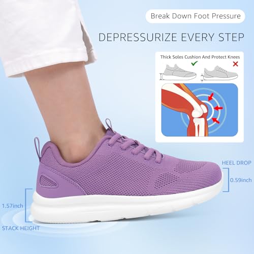 Image of STQ Wide Toe Box Walking Shoes Women Orthopedic Swollen Feet Diabetic Tennis Running Sneakers for Plantar Fasciitis Arch Support Bunions