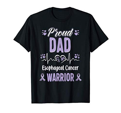 proud Dad Esophageal cancer warrior awareness ribbon Camiseta