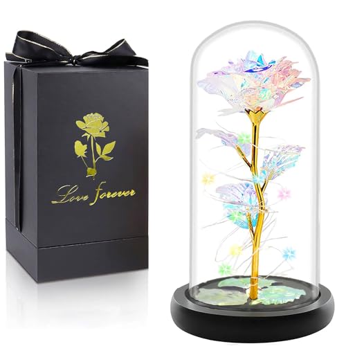 Birthdaygiftsforwomenmothersdayflowersgiftsformommothersdaypresentswifegrandmamomfromdaughtercolorfulgalaxycrystallightuproseinaglassdomeiloveyougiftsforher Urban Country Home Decor Birthday gifts for women mothers day flowers gifts for mom mothers day presents wife grandma mom from daughter colorful galaxy crystal light up rose in a glass domei love you gifts for her urban country home decor