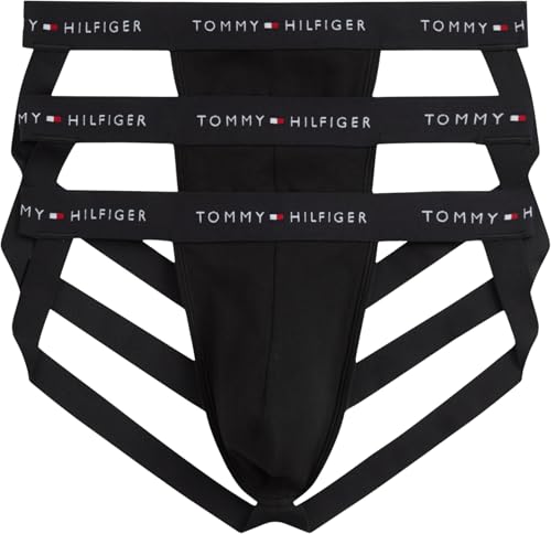 Tommy Hilfiger Jockstrap 3P WB UM0UM03872 Jockstrap pour Homme Jaune (Noir/Noir/Noir), XS