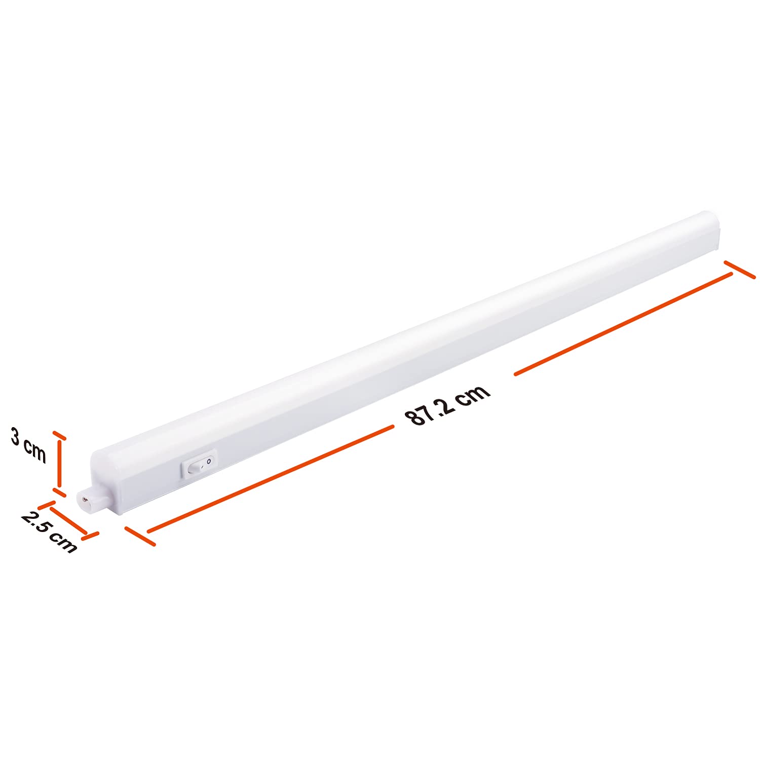DA LIGHT Luce LED per armadi 14W 87,5cm 1250lm 4000k bianco neutro Luce bianca super luminosa per armadi da cucina Vetrine Estendibile con sistema a innesto (3 pezzi)