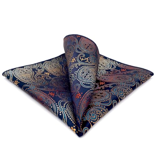 SHLAX&WING Paisley Multicolored Silk Pocket Square Mens Handkerchief Fashion New