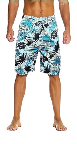 Royal Wear Men's Swim Trunks Bathing Suits with Side Pockets | Board Shorts | Quick Dry | Beach Shorts for Swimming & Surfing
