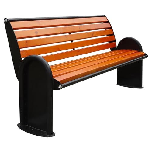Banc de jardin en métal et bois de 150 cm idéal pour un moment détente sur votre porche