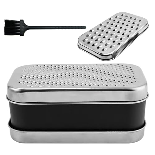 Rallador de cocina, con cepillo de limpieza y picadora manual, rallador de patatas, molinillo de queso, para frutas, cebollas, patatas, jengibre, pepinos, zanahorias para preparar alimentos en casa y