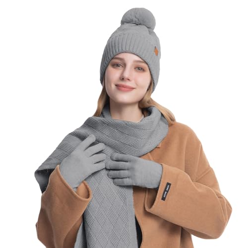 Ensemble bonnet homme hiver écharpe gants tour de cou tubulaire bandana