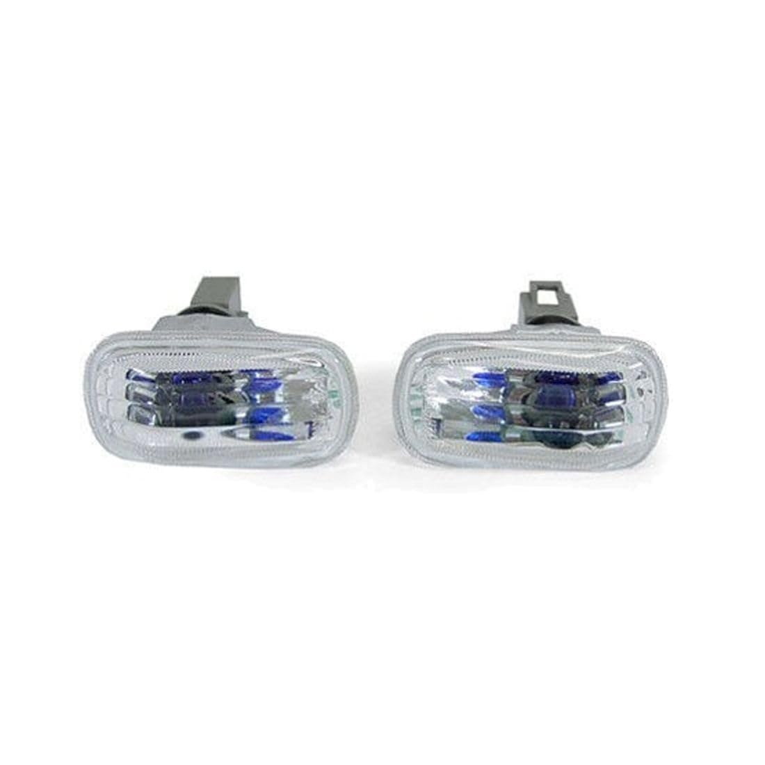 GGDZTMNB JDM Style Clear Quarter Panel Side Markers Bulbs,Sockets Incandescent-Bulb Type ABS Plastic Lens Chrome-Housing Blue-Light 5 W for Acura for RSX 02-06,for Honda for Civic 01-05