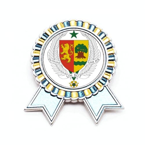 Broche emblème Sénégal Afrique métal taille M insigne patriotique veste