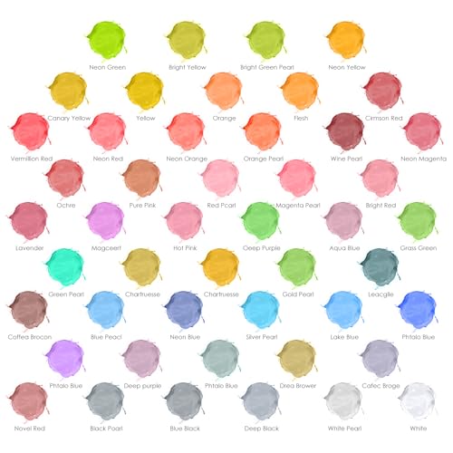 Rhinowisdom AIRBRUSH-PAINT-SET 24 Airbrush Paint - 48 Colors Airbrush Paint Set 1Fl Oz thumb #1