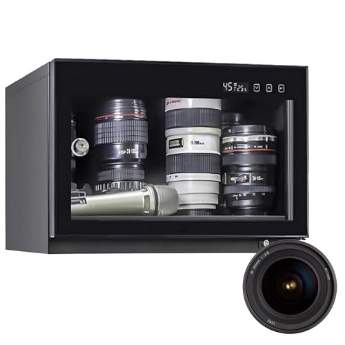Gabinete seco electrónico para cámaras de 15L a 40L con control de humedad automático y luz LED