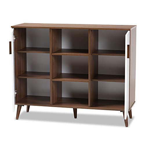 Baxton Studio Sideboards And Servers, One Size, White/Walnut #TOP3