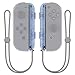 eXtremeRate 2 Piezas de Carcasa para Joycon Strap de Nintendo Switch Shell de Reemplazo Placa Cubierta de Correa Muñeca Joy-con Carcasa de Wrist Strap Botones para Nintendo Switch(Hielo Azul)