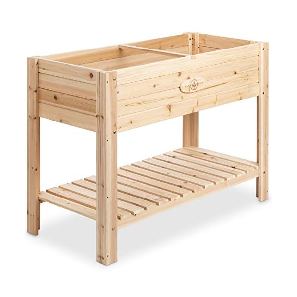 Boldly Growing Cedar Raised Planter Box with Legs – Elevated Wood Raised Garden Bed Kit – Grow Herbs and Vegetables Outdoors – Naturally Rot-Resistant - Unmatched Strength Lasts Years (4x2)