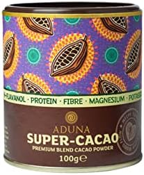 Aduna Super-Cacao Powder | 100% Natural Ghanaian Cacao for Heart Health & Energy Support | Natural Vegan Source of Magnesium, Flavanols & Iron | Superfood for Hot Chocolate, Smoothies, & Baking | 100g