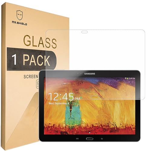 Mr.Shield Designed For Samsung Galaxy Note 10.1 2014 Edition [Tempered Glass] Screen Protector [0.3mm Ultra Thin 9H Hardness 2.5D Round Edge] with Lifetime Replacement
