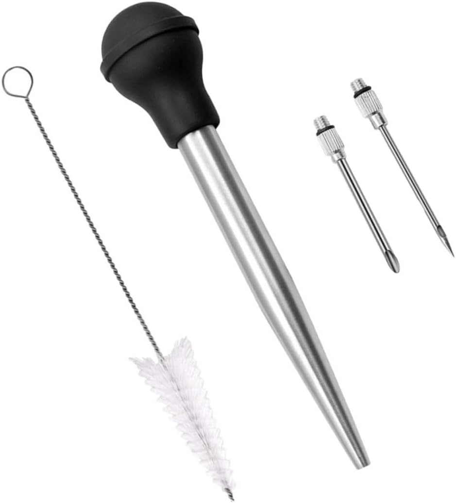 MAGICLULU 1set Turkey Seasoning Pump Set Food Injector Turkey Baster Bbq Sauce Injector Kitchen Meat