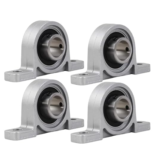 NZNSML 4 Stück Stehlager Lagerbock 20 mm Innendurchmesser Flanschlager Vertikale Zinklegierung Gehäuselager KP004 Kugellager für 3D Drucker Achse Welle Maschine Druckmaschinen