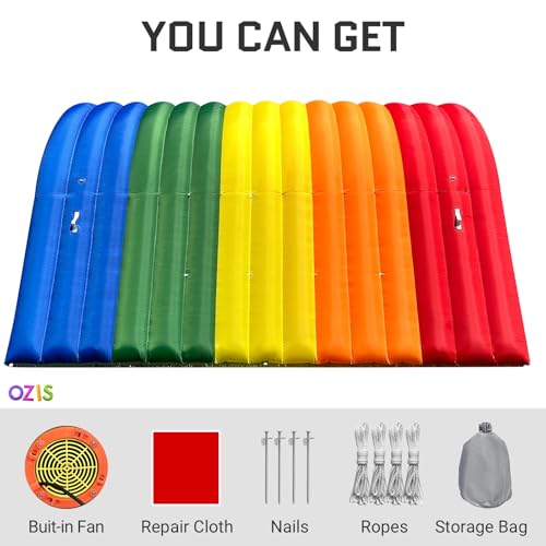 Image of OZIS 16Ft Inflatable Tunnel Entrance Sports with Installed Blower Inflatable Football Tunnel Tent Entryway for Business Advertising Event Exhibition Promotion(Rainbow,16x10x10Ft)