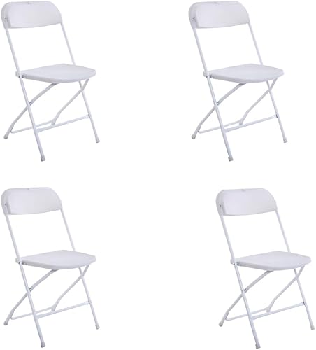 Miniatura 8 de HomVent Juego de 4 sillas plegables de madera con rejillas, totalmente montadas, sillas plegables para eventos, silla de boda, asiento de listones