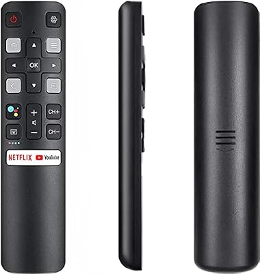 Universal for TCL-Android-TV-Remote, RC802V FNR1 Remote Control Compatible with All TCL Android Smart TV - No Setup Required