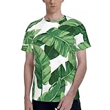 Couverture graphique complète : faites une déclaration avec ce joli t-shirt vert feuilles de palmier pour homme, présentant un motif imprimé complet accrocheur. L'impression de haute qualité couvre le vêtement pour un look audacieux et tendance qui rehausse n'importe quelle tenue décontractée