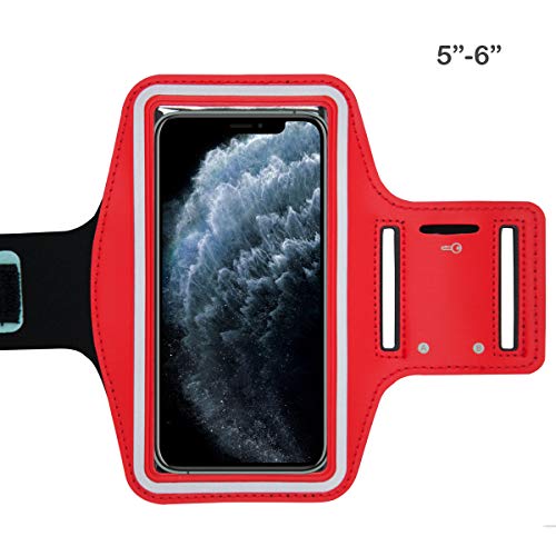 Brazalete Deportivo para Moviles 5-6 Pulgadas,Brazalete Gimnasio,Antideslizante contra Sudor,Banda para Brazo con Bolsillito de Llaves,Bolsillito de Auricular.