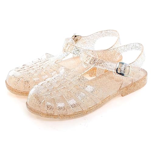Image of Hee grand Crystal Jelly Heel Sandals for Women Summer Beach Jelly Shoes