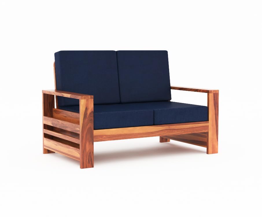 Image of Sheesham Solid Wood 7 Seater Sofa Set for Living Room(7 Seater) (Teak)