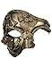 Ubauta Steam Punk Fantôme de l'Opéra Vintage Mascarade Vénitien Luxe Hommes Visage Masque/Fête/Fantaisie Bal/Bal/Mardi Gras/Mariage/Décoration Murale (Or)