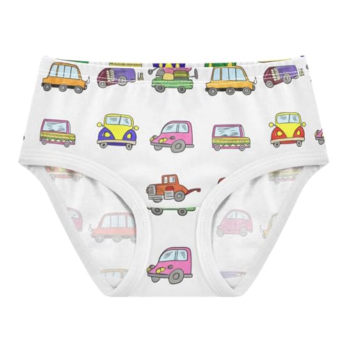 Cotton Toddler Underwear Floral Cute Vehicles White Little Girl Panties Florals Briefs Undies Kids 2t