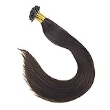 18inch U Tip Remy Hair Extensions Human Hair,Pre Bonded Remy Keratin Fusion Hair Extensions,#2 Darkest Brown U Tip Hair Extensions Total 50g 1G/S