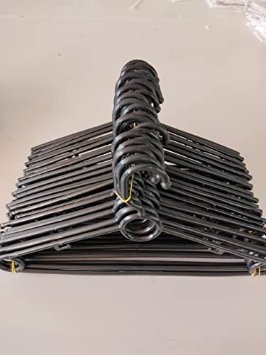 kit 30 Cabides adulto preto reforçado, cabide argola para organizar roupas