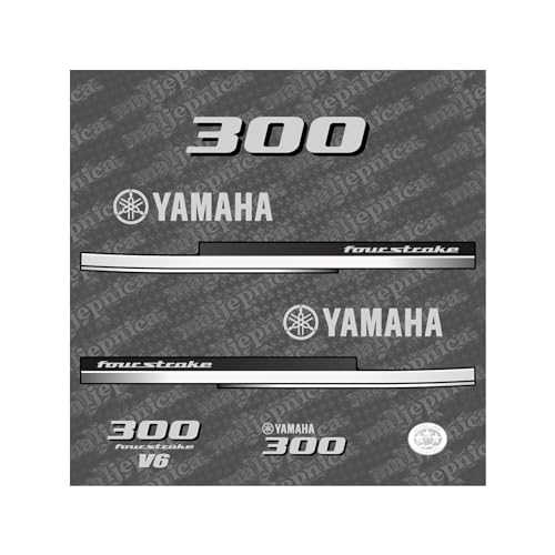 Image of 411 Decals Aftermarket Replacement for Yamaha 300 Four Stroke (2008) Outboard Decal (Sticker) Set