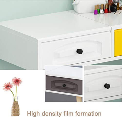 Mesa de pared con espejo compacta para falta de espacio en dormitorios 4