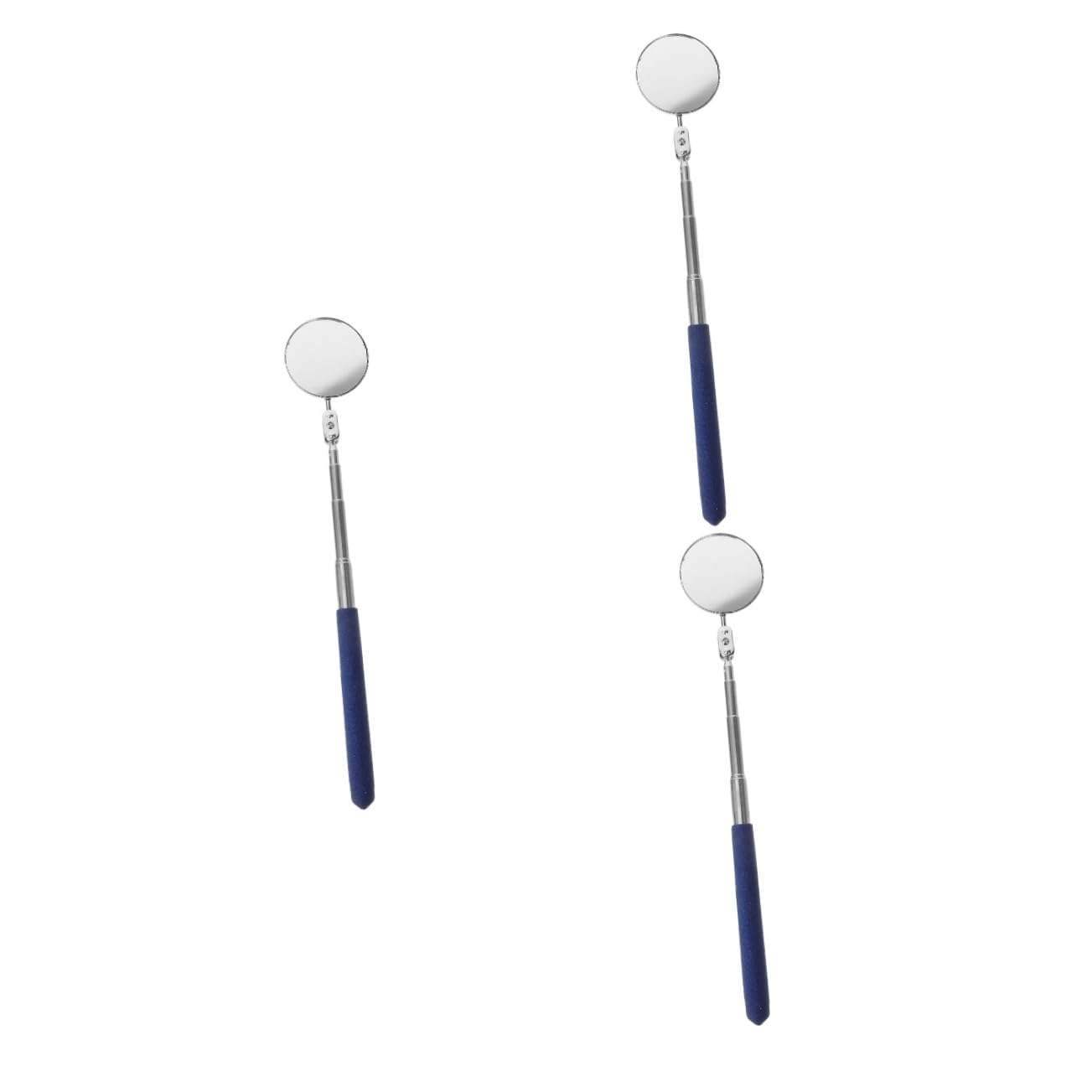 BUGUUYO 3pcs Telescoping Inspection Mirror High-Definition Lens for Auto and Inspection Design for Hard Reach Areas Stylish and Versatile Tool Mechanic Essential