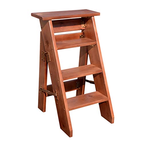 Escalera de Taburete Plegable de 4 peldaños escaleras para de Madera para sillas de casa para niños