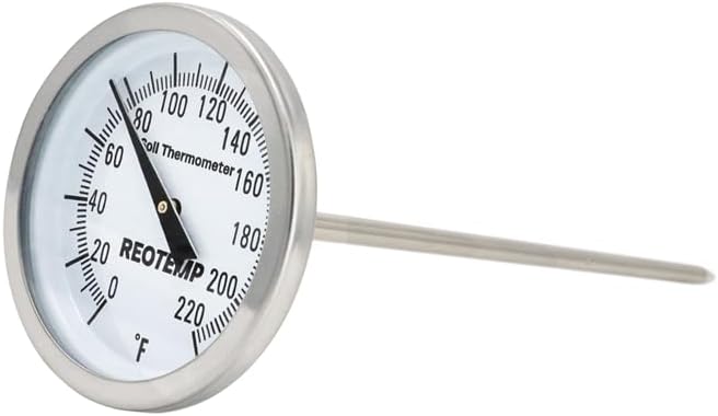 K82-3 Soil Thermometer, 7 Inch Stem, Waterproof, for Seeding and Transplanting Garden Temperature Measurement, 0-220 Fahrenheit
