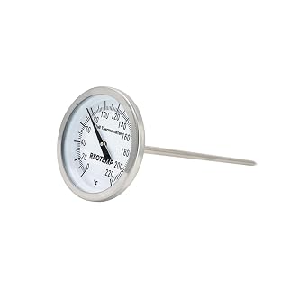 REOTEMP K82-3 Soil Thermometer, 5 Inch Stem, Waterproof, for Seeding and Transplanting Garden Temperature Measurement, 0-220 Fahrenheit