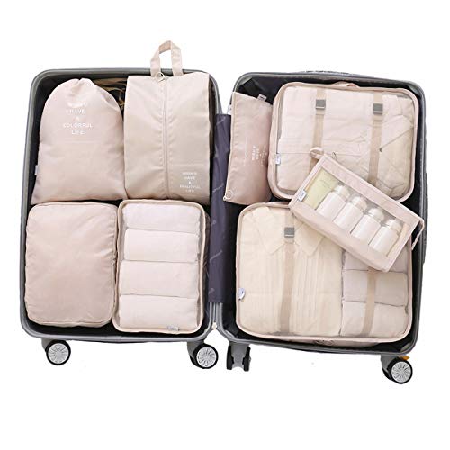 OEE Luggage Packing Organizers Packing Cubes Set for Travel …, Beige