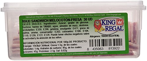King Regal Maxi Sandwich Melocotón - estuche 30 unidades