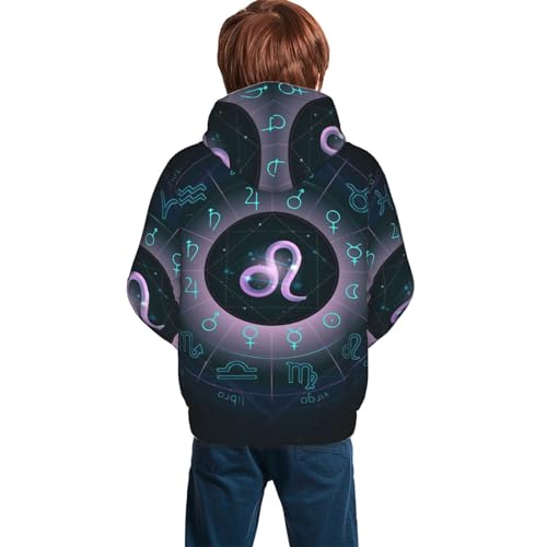 Leo Boy, Girls Sports Shirt Youth Pullover Fashion Hooded Sweatshirt2