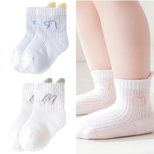 Toddler Socks, Girls Ankle School Socks Soft Breathable Hosiery Multiple Size Machine Washable Kids Short Sock2