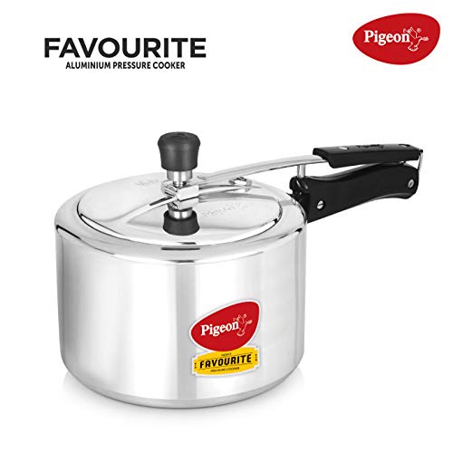 Image of Pigeon by Stovekraft Favourite Outer Lid Non Induction Aluminium Pressure Cooker, 3 litres, Silver & Favourite Aluminium Pressure Cooker with Inner Lid, 3 litres, Silver Combo