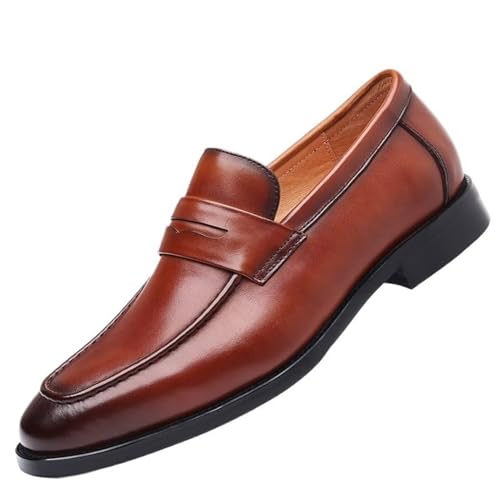 Men Fashion Lightweight Dress Shoes Fashion Classic Slip-On Business Non-Slip Softsole Wedding Part Loafers Oxford Shoes