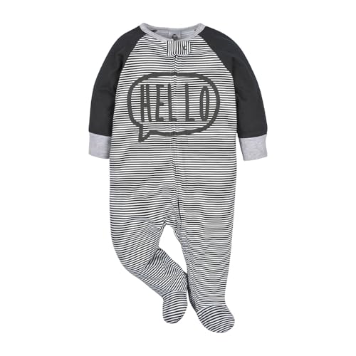 Image of Gerber Baby Boys' 4 Pack Sleep 'N Play Footie