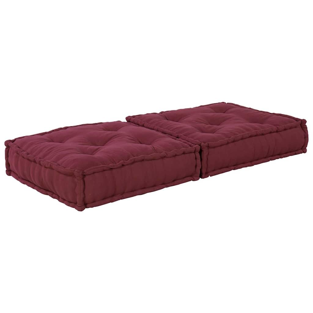 Coussin d'assise modulaire marron 70 x 70 x 36 cm en coton et mousse recyclée - Design moderne et robuste - Pour salon, jardin, balcon, terrasse