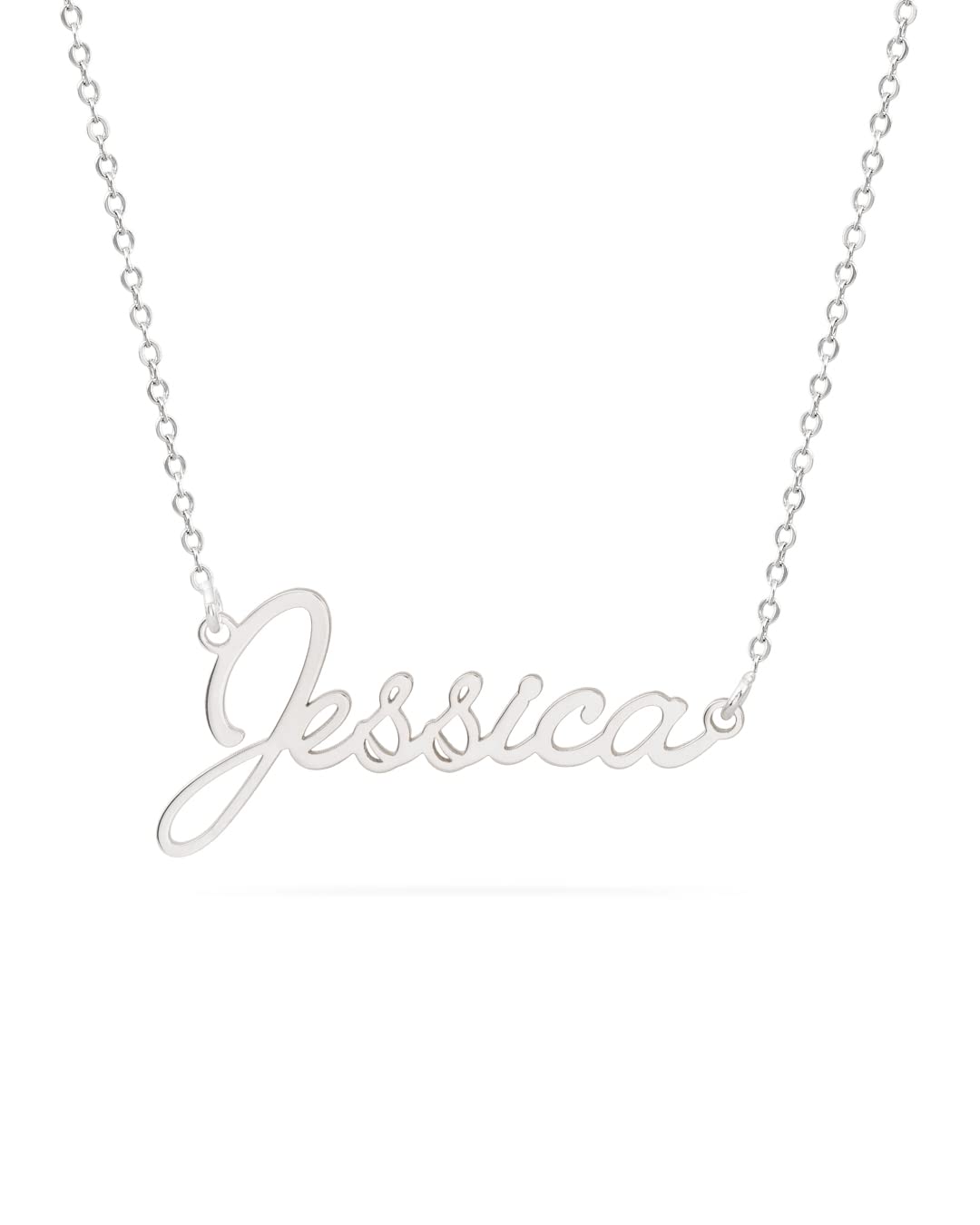 doble aro doble aro Colgante Personalizado con Nombre - Plata de Ley 925/1000 para Mujer – Collar Artesanal con Cadena Ajustable - Hecho en España (Modelo Évora, Plata de Ley)